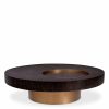 Otus Mocha Oak & Brushed Brass Round Coffee Table Coffee Tables