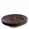 Otus Mocha Oak & Brushed Brass Round Coffee Table Coffee Tables