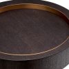 Otus Mocha Oak & Brushed Brass Round Side Table Furniture