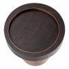 Otus Mocha Oak & Brushed Brass Round Side Table Furniture