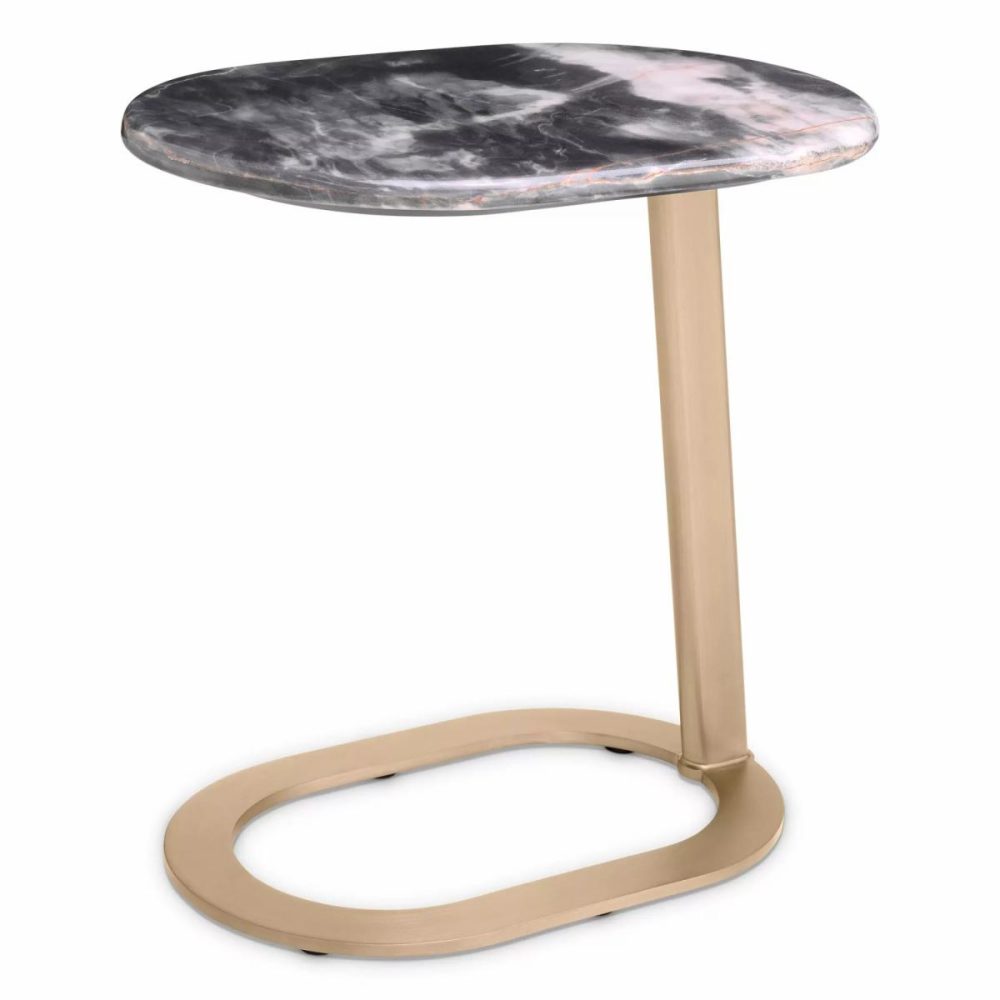 Oyo Black Marble Side Table Furniture