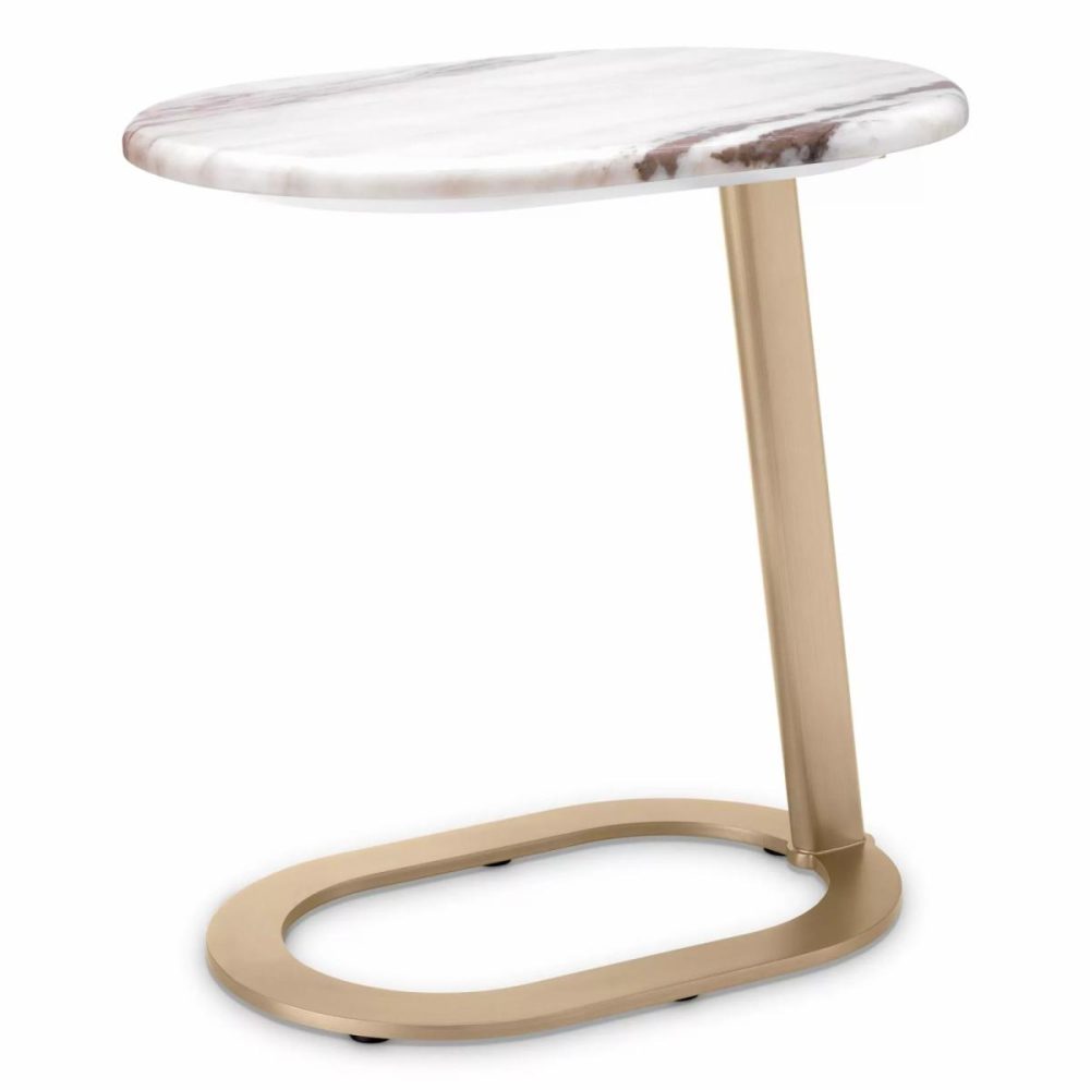 Oyo Brushed Brass Side Table Furniture