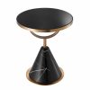 Park Lane Black Faux Marble & Copper Side Table Furniture