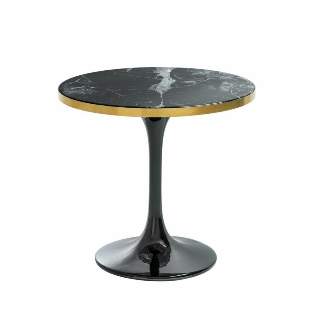 Parme Round Black Side Table Furniture