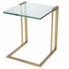 Perry Brushed Brass Side Table Furniture