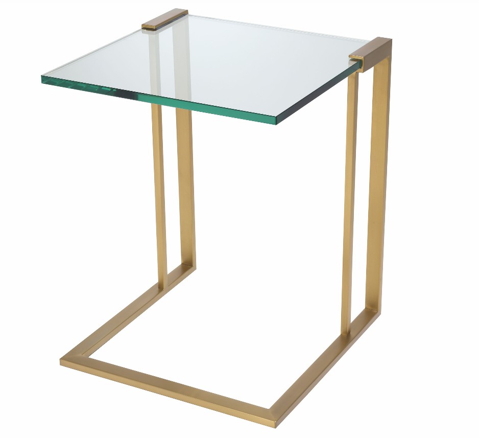 Perry Brushed Brass Side Table Furniture