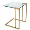 Perry Brushed Brass Side Table Furniture