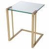 Perry Brushed Brass Side Table Furniture