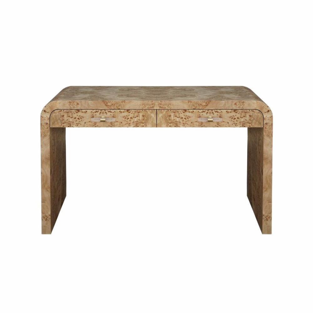 Petra Burl Wood Desk Desks