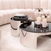 Piemonte Stainless Steel Coffee Table – Set Of 2 Coffee Tables