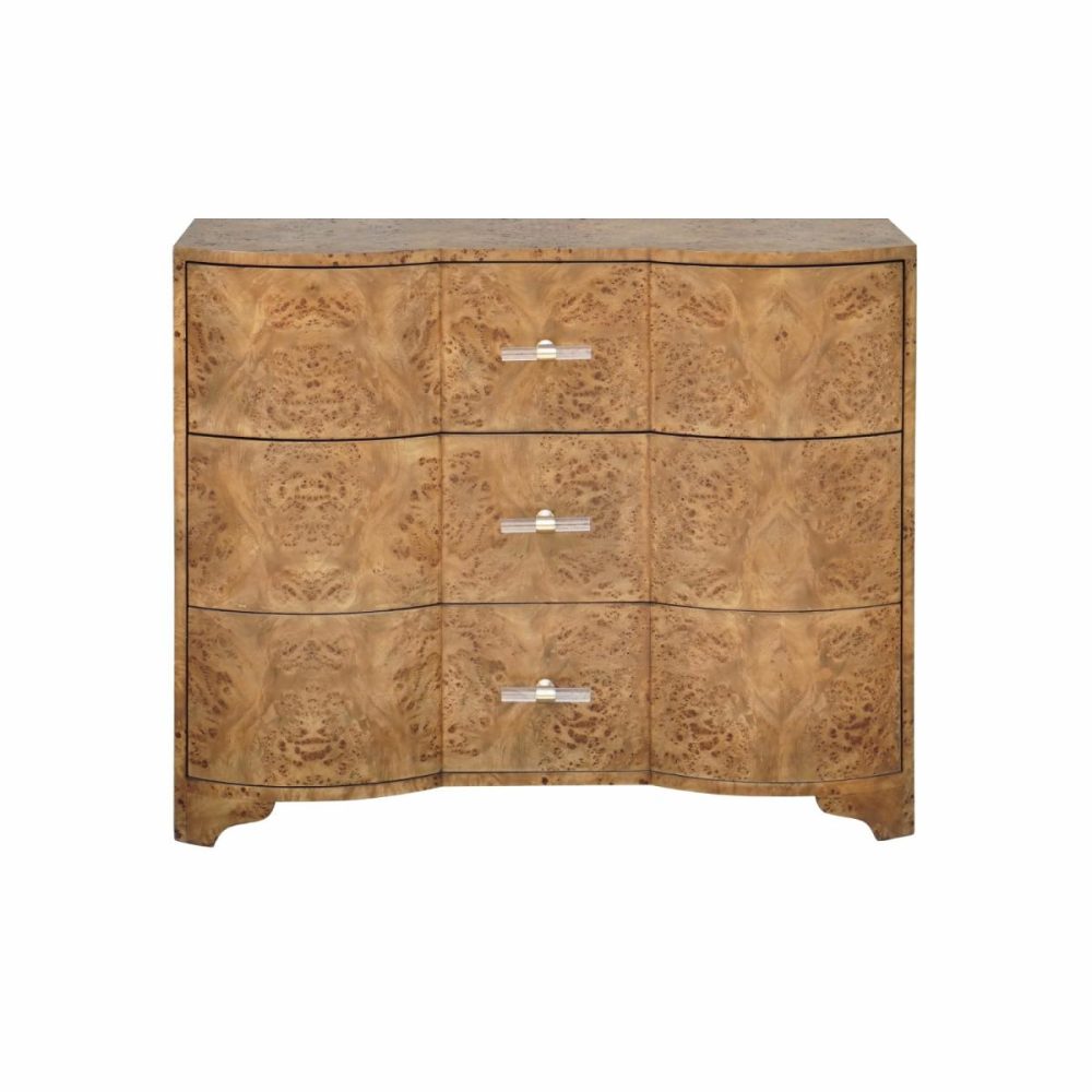 Plymouth Dark Burl Wood Chest Casegoods