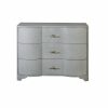 Plymouth Grey Grasscloth Chest Casegoods