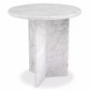 Pontini Honed White Marble Side Table Furniture