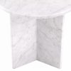 Pontini Honed White Marble Side Table Furniture