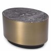 Porter Brushed Brass Oval Side Table Furniture