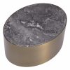 Porter Brushed Brass Oval Side Table Furniture