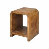 Putnam Dark Burl Wood Side Table Furniture