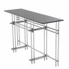 Quinn Stainless Steel & Smoked Mirror Console Table Console Tables