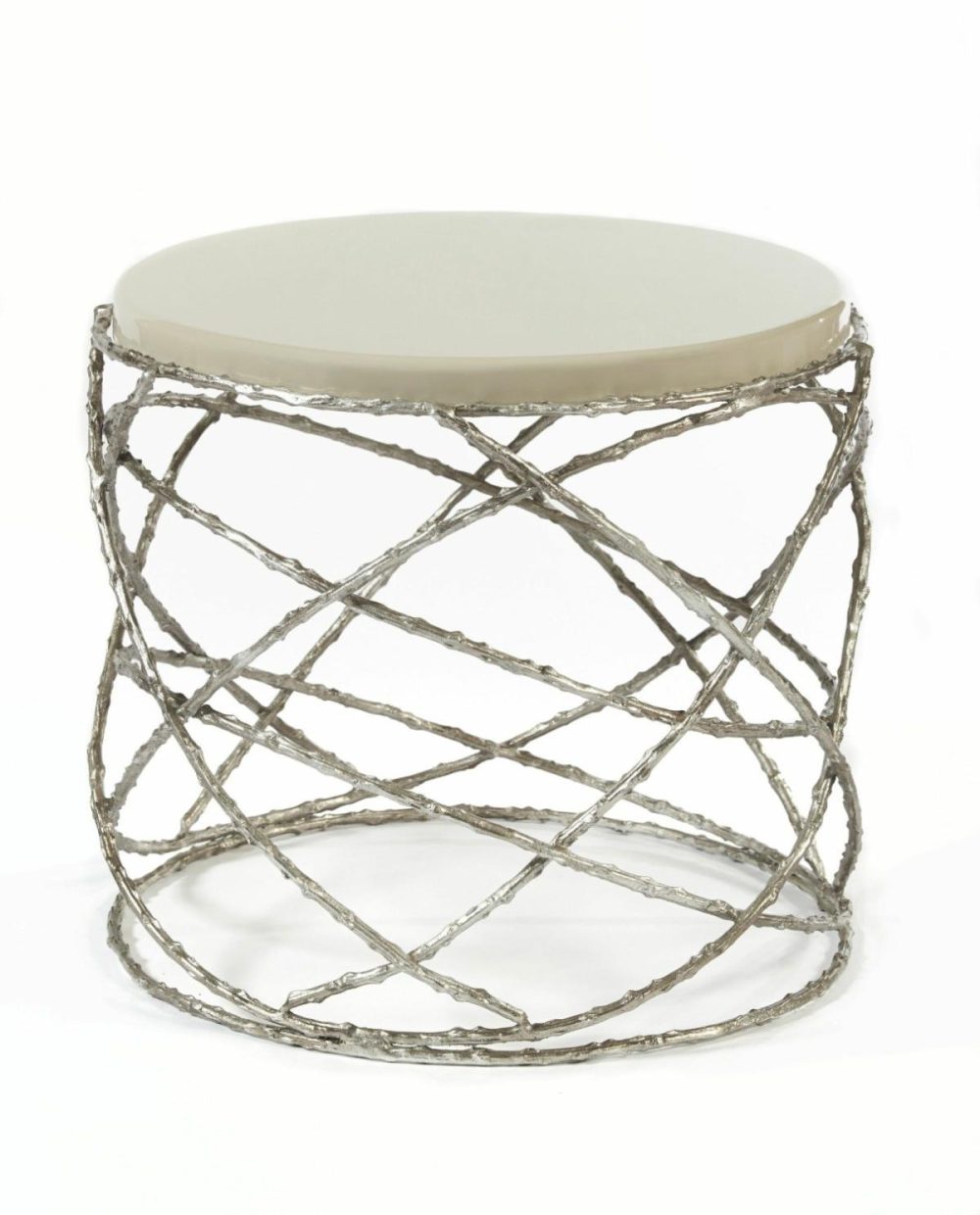 Rosebush Small Side Table – Customise Lacquer, Silver Furniture