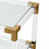 Royalton Acrylic & Brass Side Table Furniture