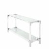 Royalton Acrylic & Polished Stainless Steel Console Table Console Tables