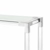 Royalton Acrylic & Polished Stainless Steel Console Table Console Tables