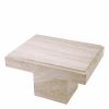 Sartoria Travertine Side Table Furniture