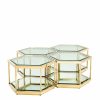 Sax Gold Coffee Tables – Set Of 4 Coffee Tables