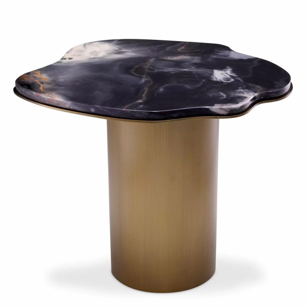 Shapiro Black Marble Side Table Furniture