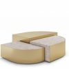 Strata Coffee Table – Customise Travertine/Marble, Metal Coffee Tables