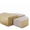 Strata Coffee Table – Customise Travertine/Marble, Metal Coffee Tables