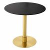 Terzo Brushed Brass Round Dining Table Dining Tables