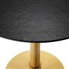 Terzo Brushed Brass Round Dining Table Dining Tables