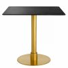 Terzo Brushed Brass Square Dining Table Dining Tables