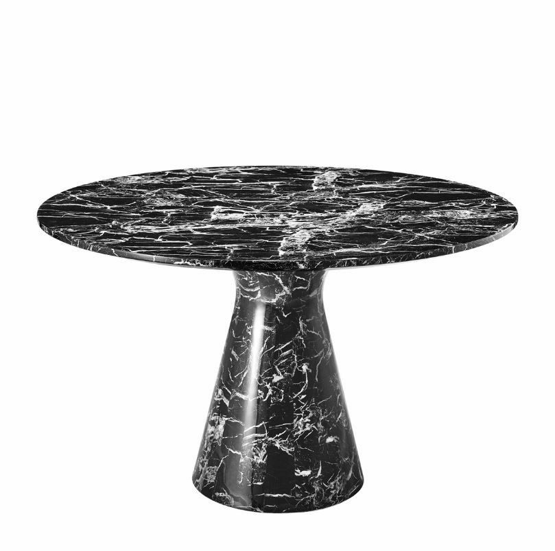 Turner Black Faux Marble Dining Table Dining Tables