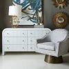 Valentina White Lacquer Waterfall Chest Casegoods