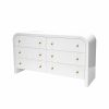 Valentina White Lacquer Waterfall Chest Casegoods