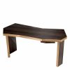 Xenon Smoked Eucalyptus & Brushed Brass Desk Desks