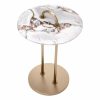 Zappa White Marble Side Table Furniture