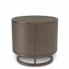 Napa Valley Woven Dark Stained Oak Side Table Furniture