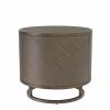 Napa Valley Woven Dark Stained Oak Side Table Furniture