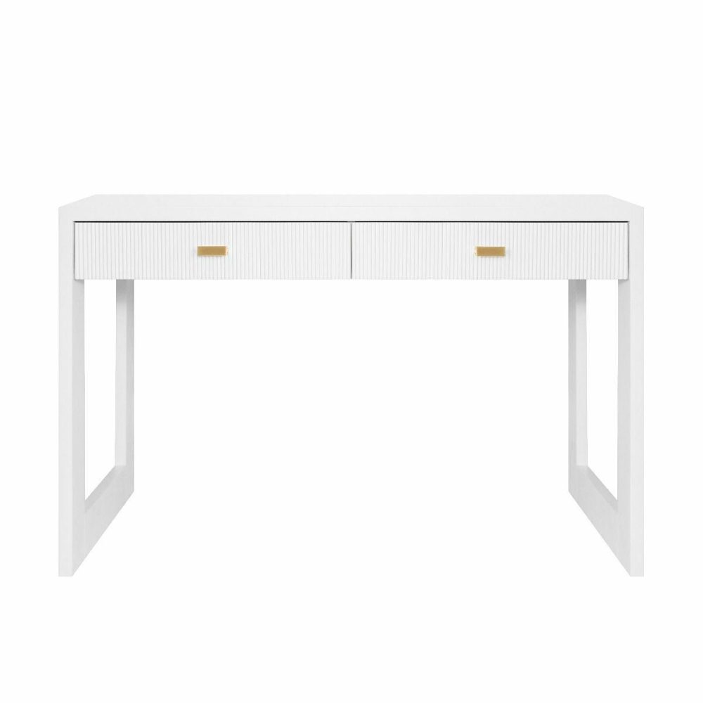 Larkin White Lacquer Desk Desks